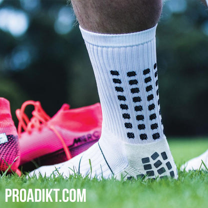 Pro Anti-Slip Grip Socks White