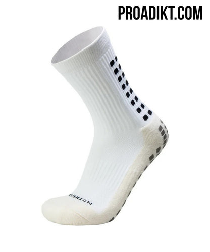 Pro Anti-Slip Grip Socks White
