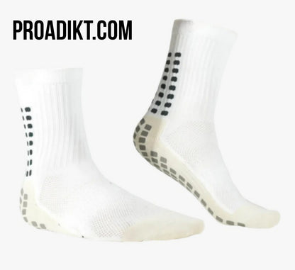 Pro Anti-Slip Grip Socks White