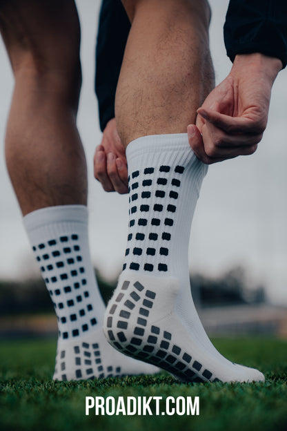 Pro Anti-Slip Grip Socks White